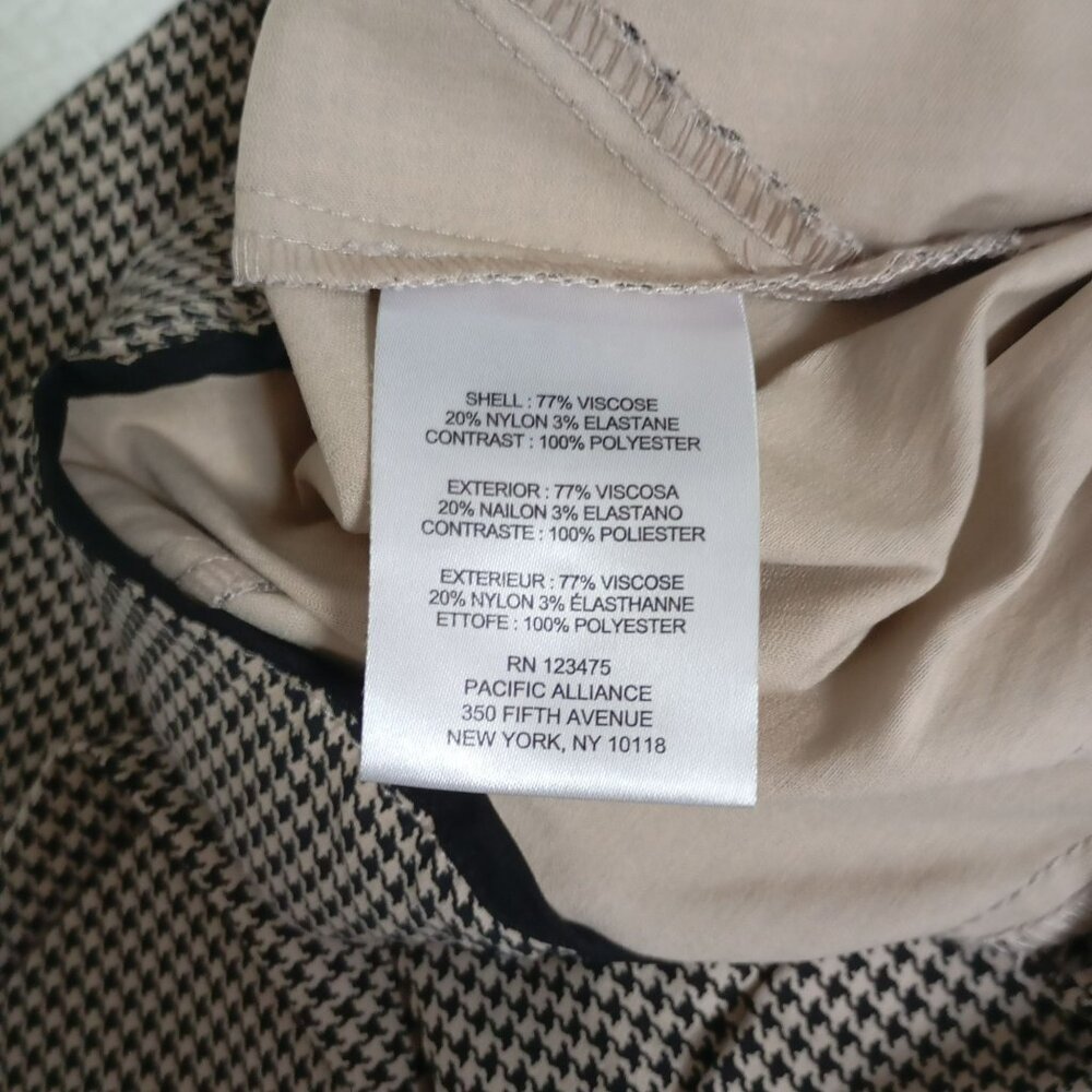 Ellen Tracy Womens Houndstooth Ankle Pant Size M Office Pants - Picture 3 of 10